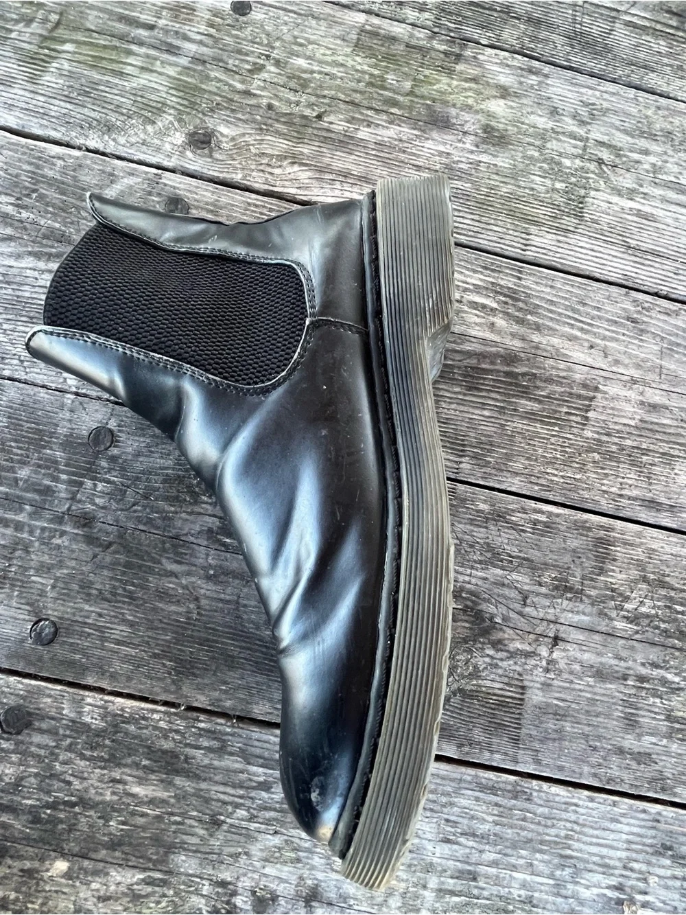 Men's Black faux Leather Slip-On DREAM PAIR Ankle Boot Chelsea Sz 9.